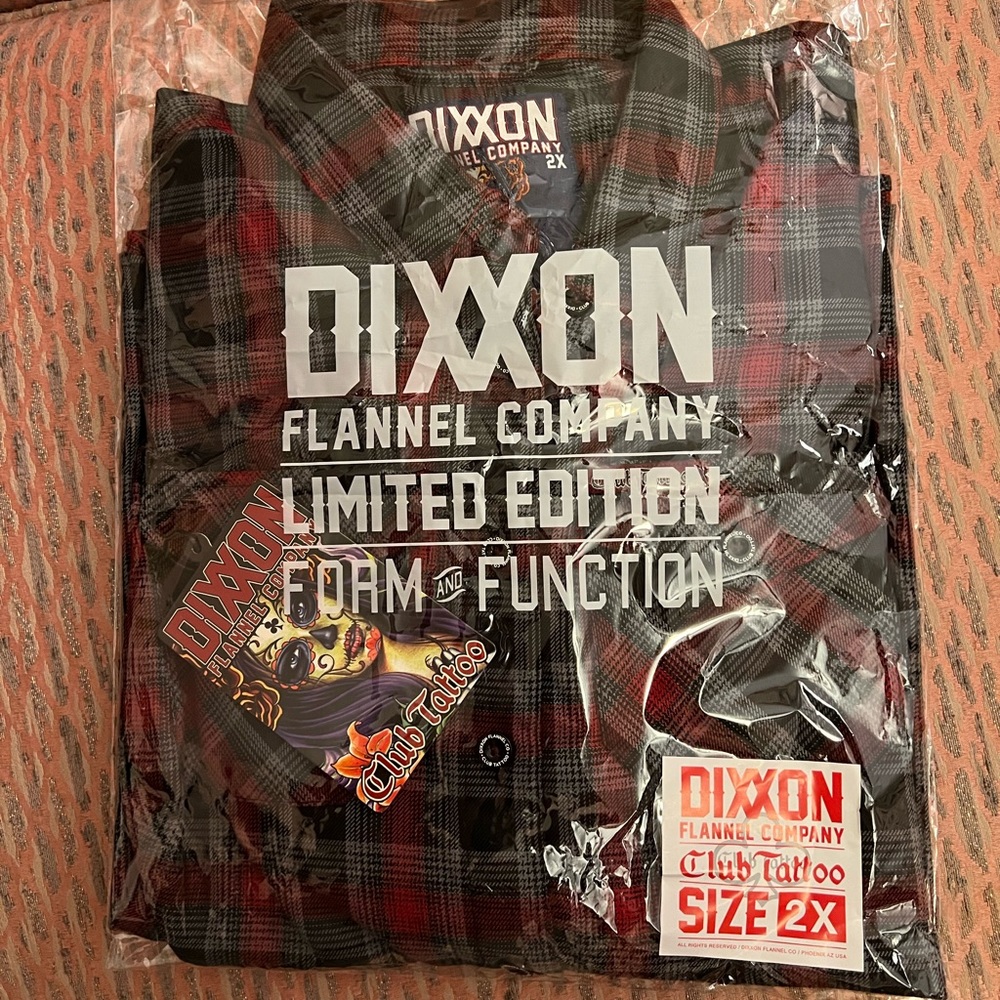 Ladies DIXXON Club Tattoo 2XL Flannel ~ NWT ~ Limited Edition 💥